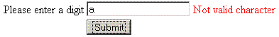 result2 Regular Expression Validator fires up