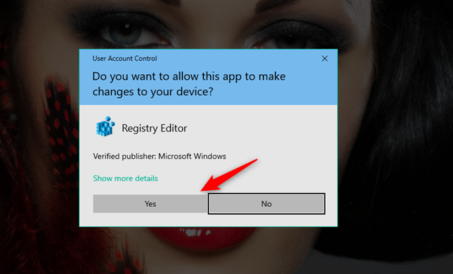 Press Yes in the UAC prompt